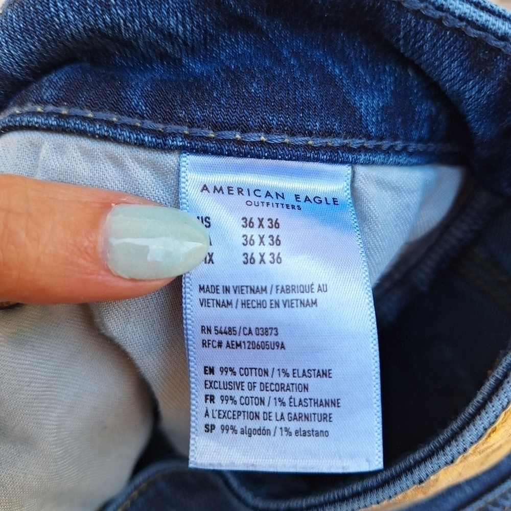 American Eagle relaxed straight jeans size 36 X 36 - Picture 7 of 8
